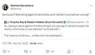 Martina Navratilova on X (formerly Twitter)